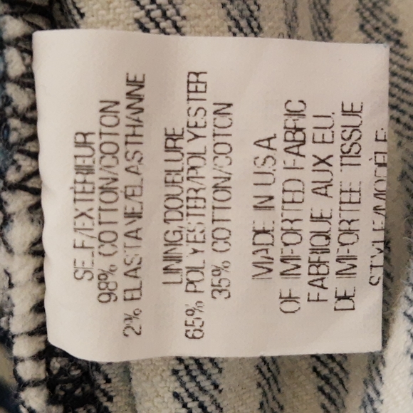 Theory Indigo and White Striped Denim 5 Pocket Jeans Shorts, Size 28 - Picture 10 of 11